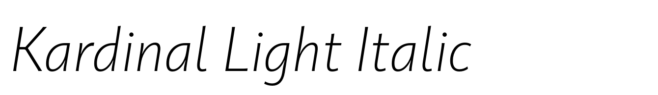 Kardinal Light Italic